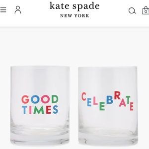 kate spade new york Celebrate Double Old Fashioned Glasses (Set of 2)